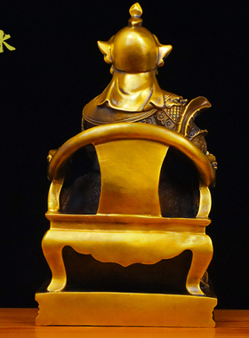 二郎神杨戬神像铜二郎真君摆件二郎显圣真君供奉佛像家居大铜像