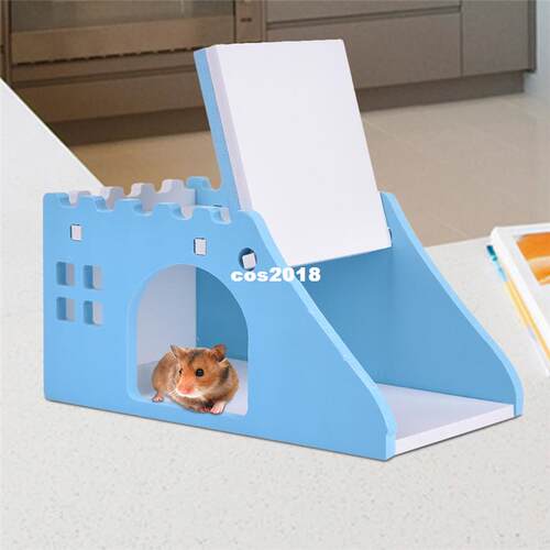 极速Lovey Exquisite Wooden Hamster House Viewing Deck House