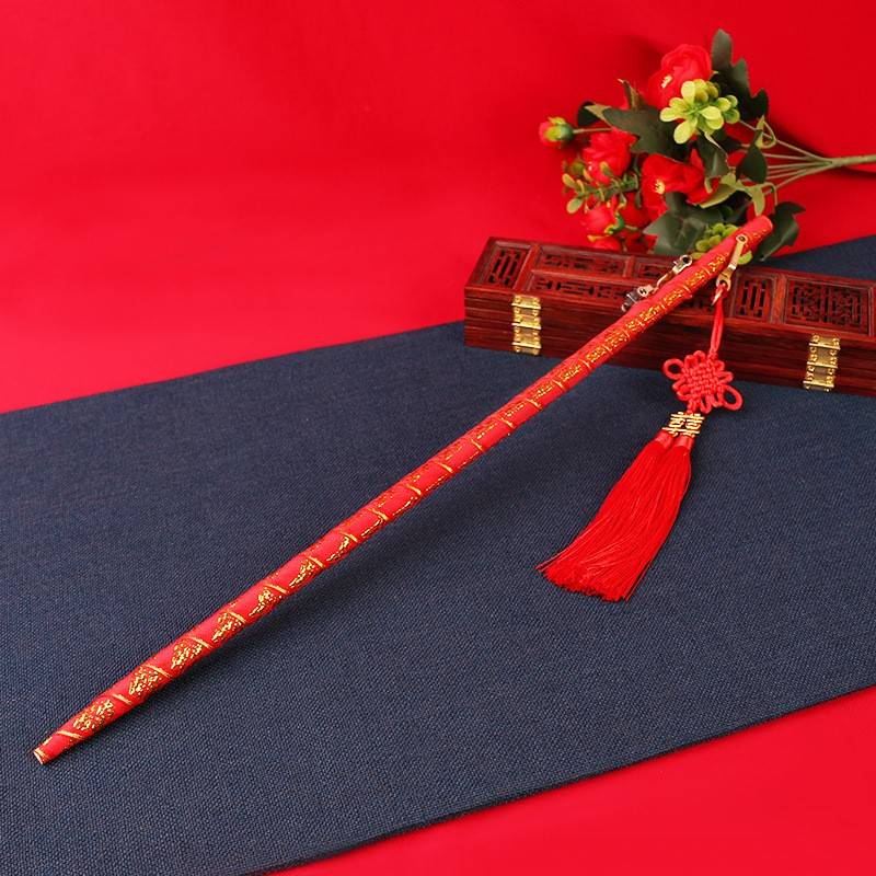 结婚挑红盖头喜称杆婚礼称心如意闹洞房婚庆掀盖头新娘秤杆道具