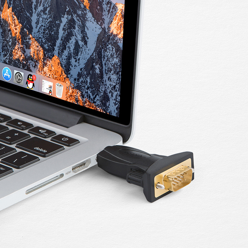 新品USB转RS232串口转接头公母头DB9针com口转换器工业级PL2303芯