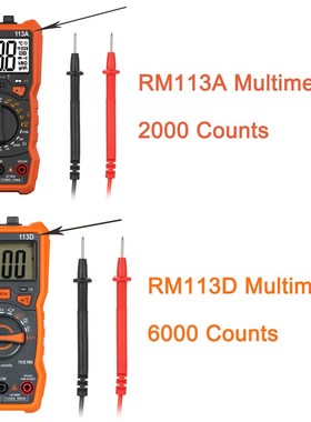 RICHMETERS Multimeter RM113D Multimetro Tester Digital Multi