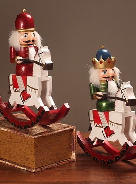 摇马胡桃夹子士兵复古摆件创意客厅电视机柜酒柜家居装饰品