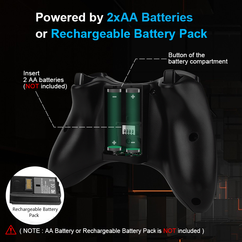 For Xbox 360 Wireless Gamepad Remote Controller + Receiver f