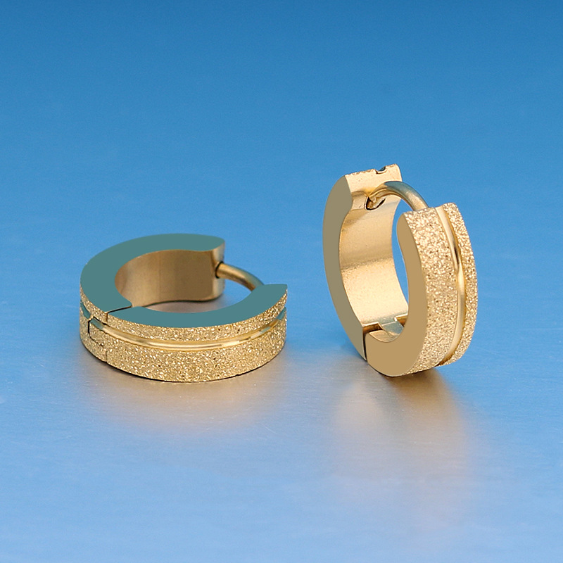 Wear ear buckle anti allergy ring titanium steel stainless s