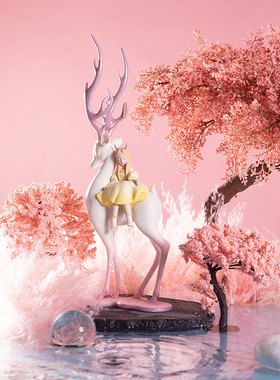白夜童话祥鹿星河小号北欧风摆件玄关装饰品鹿摆件结婚礼物送女生