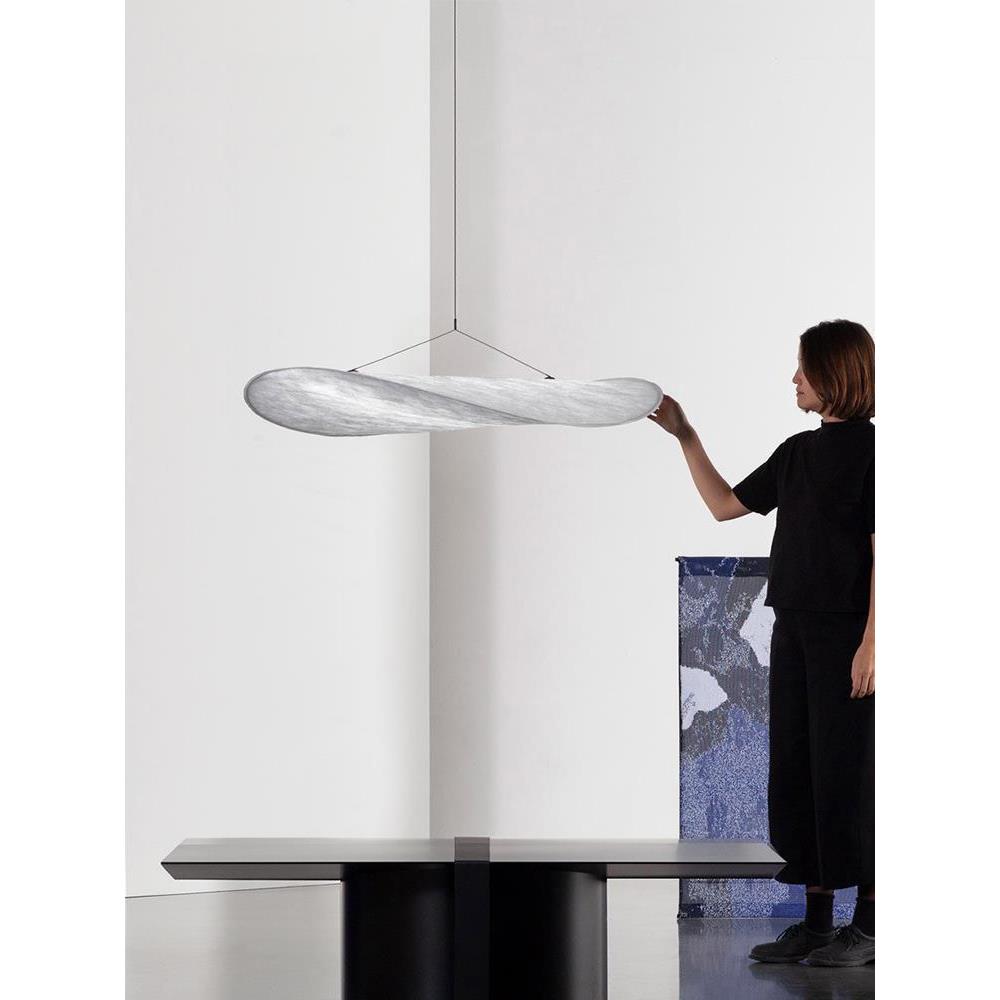 侘寂风吊灯客厅卧室餐厅餐桌北欧设计师吧台艺术装饰蚕丝布艺灯饰