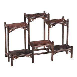 鸡翅木博古FJY20220小实木摆件茶具茶叶架多宝阁紫展砂子茶壶示架