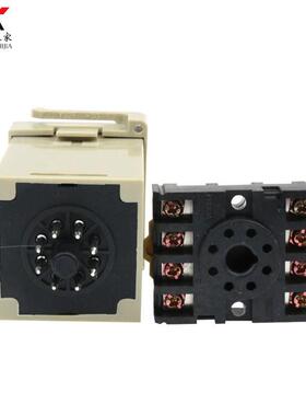 2DH48S-底S378数显时间继电器20v24v12循环控制时间继电器送v座