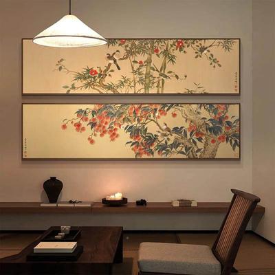 新中式景茶餐厅风荔枝图装饰Z客厅书房背景Y21024画1画公YZ202411