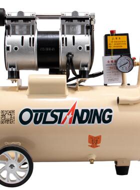 奥斯气泵气空压机小型空气压缩音机充无油静550W30L2突20V木工喷