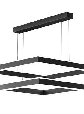 广东中山灯具现红代简约网极简大气家用64335方形客厅吊灯屋套组