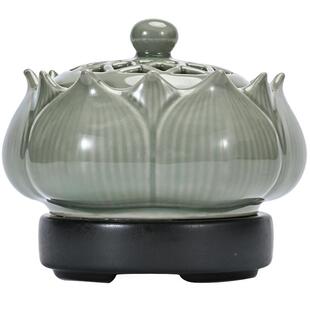 香陶瓷电香LNG炉电子熏香炉电可调温炉家用檀香沉香丸精油莲花香