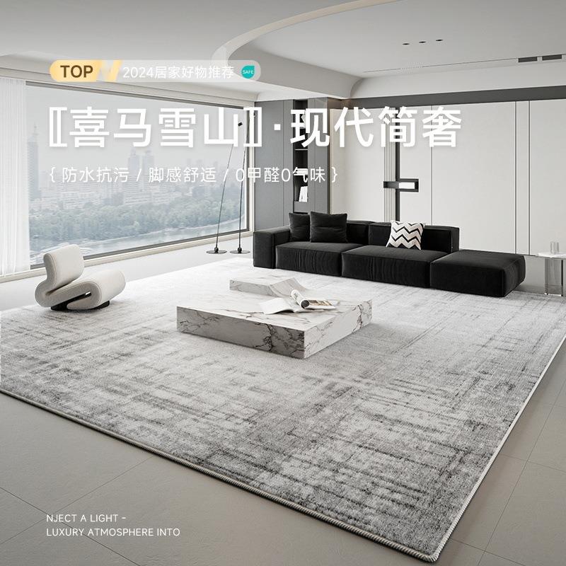 地毯客厅2025新款意式现代简约轻奢高级免洗可擦防水卧室茶几地垫