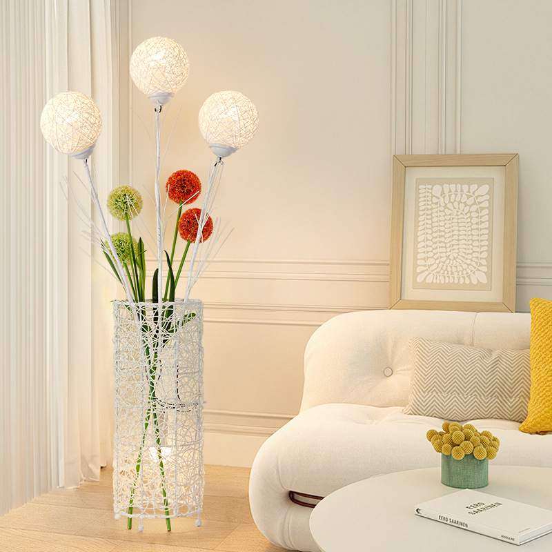 藤编落地灯创意花朵中式民宿禅意茶室客厅灯卧室床头灯藤艺氛围落,3C数码配件,USB灯,淘宝优惠券,粉丝福利购,淘宝优惠卷