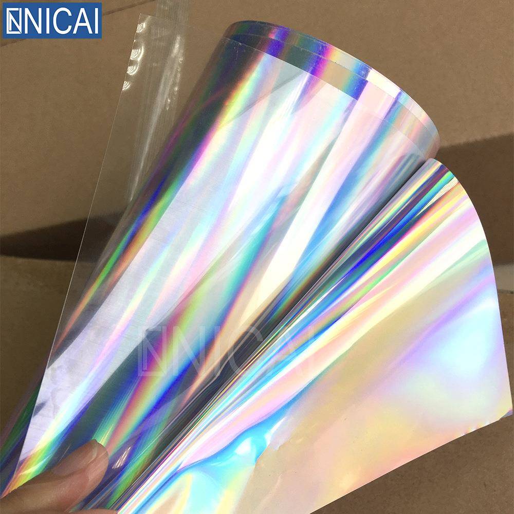 1*50M不干胶七彩镭射刻字纸即时贴汽车拉花自粘镭射广告装饰刻字