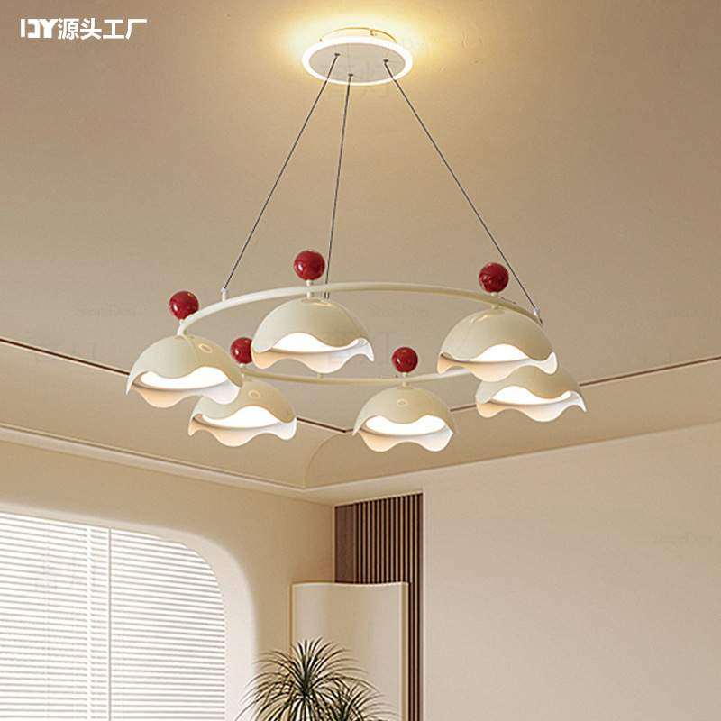现代简约客厅吊灯大厅主灯法式奶油风2025新款网红蛋壳房间餐厅灯,3C数码配件,USB灯,淘宝优惠券,粉丝福利购,淘宝优惠卷