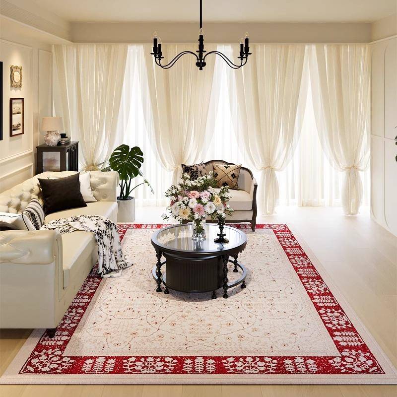 新款地毯客厅沙发地垫法式高级卧室免洗可擦防水家用茶几床边垫子