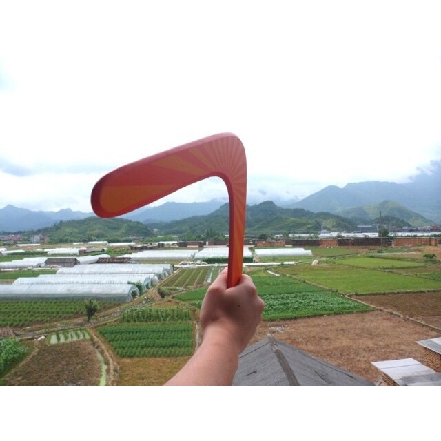 木制回旋镖飞去来器V字标户外