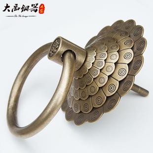 中式大门拉手门环黄铜仿古老式木门装饰配件复古古铜双开门铜把手