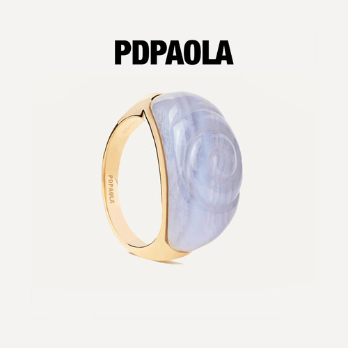 PDPAOLA天然水晶蓝玛瑙轻奢新款