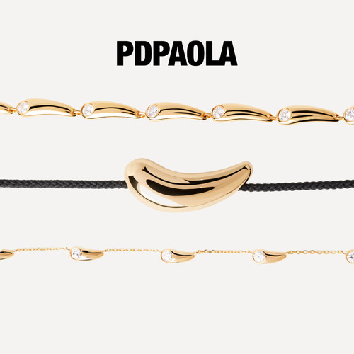 PDPAOLA镀金现代风水滴形手链
