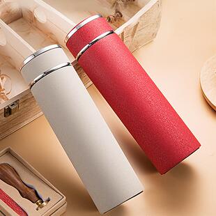 B6冰花商务杯304不锈钢保温杯不掉漆水杯时车载礼品杯子超市