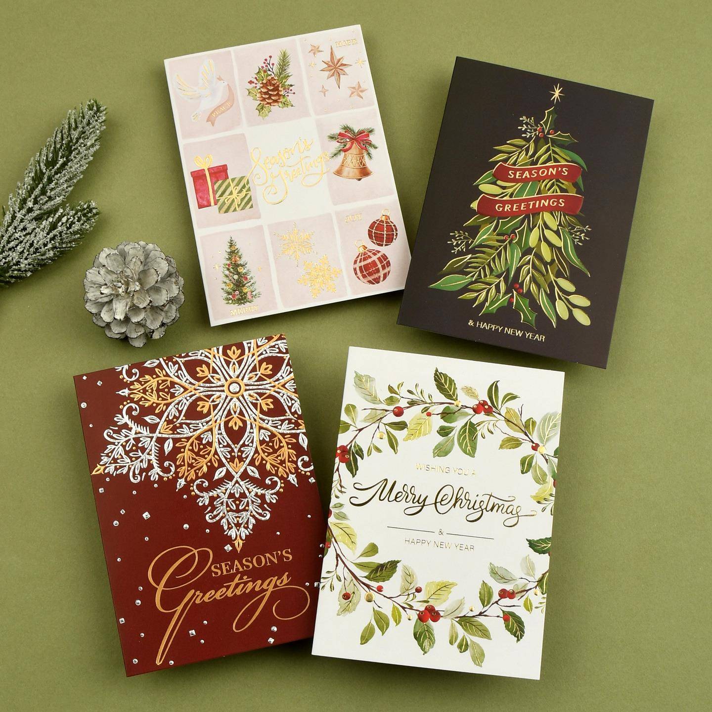 宝梅简约ins风圣诞节日贺卡礼物装饰小卡片平安夜留言卡片