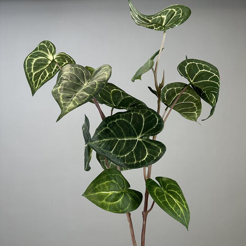 仿真水晶花烛叶打印3D彩芋叶 仿真植物植物墙芋头叶家居装饰绿植