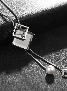 2021新款毛衣链长款百搭简约吊坠网红项链女挂件挂链饰品厂家