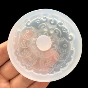 镜面滴胶模具古风玉佩吊坠材料手工制作水晶饰品带孔玉佩流苏