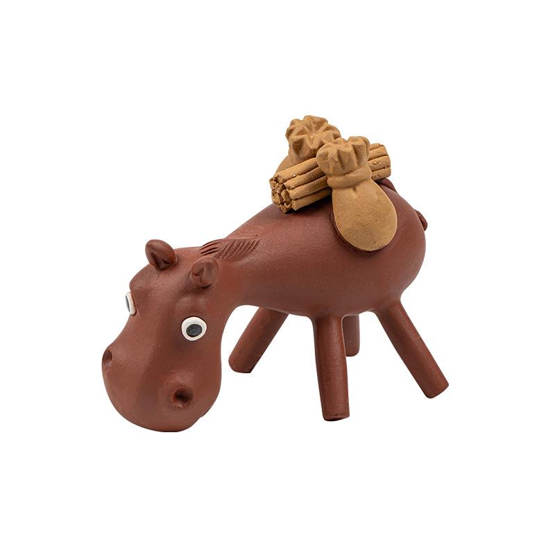 宜紫砂茶毛驴件雕塑招财进PDR宝兴卡通宠茶具摆创意茶道配件陶瓷