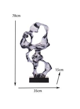 简约现代抽象树脂透明摆件酒店大堂样板房玄关会所大厅艺装饰品