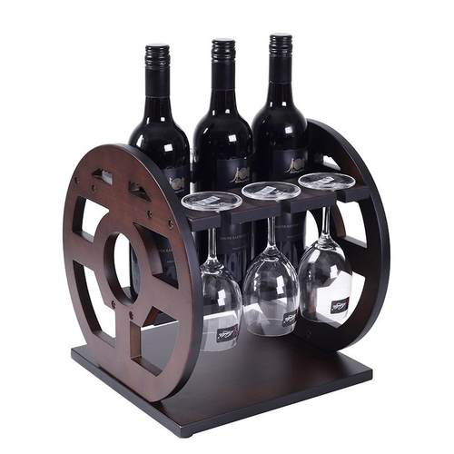 牌新博古酒架红酒实木创意欧式酒架欧式葡萄酒酒架木质红酒架