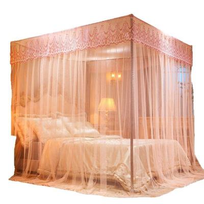 加粗加密支架蚊帐三开门宫廷落地式蚊帐单人双人家用1.2/1.5/1.8m