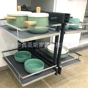 全拉出转角柜怪物拉篮地柜拉篮多导轨拉篮