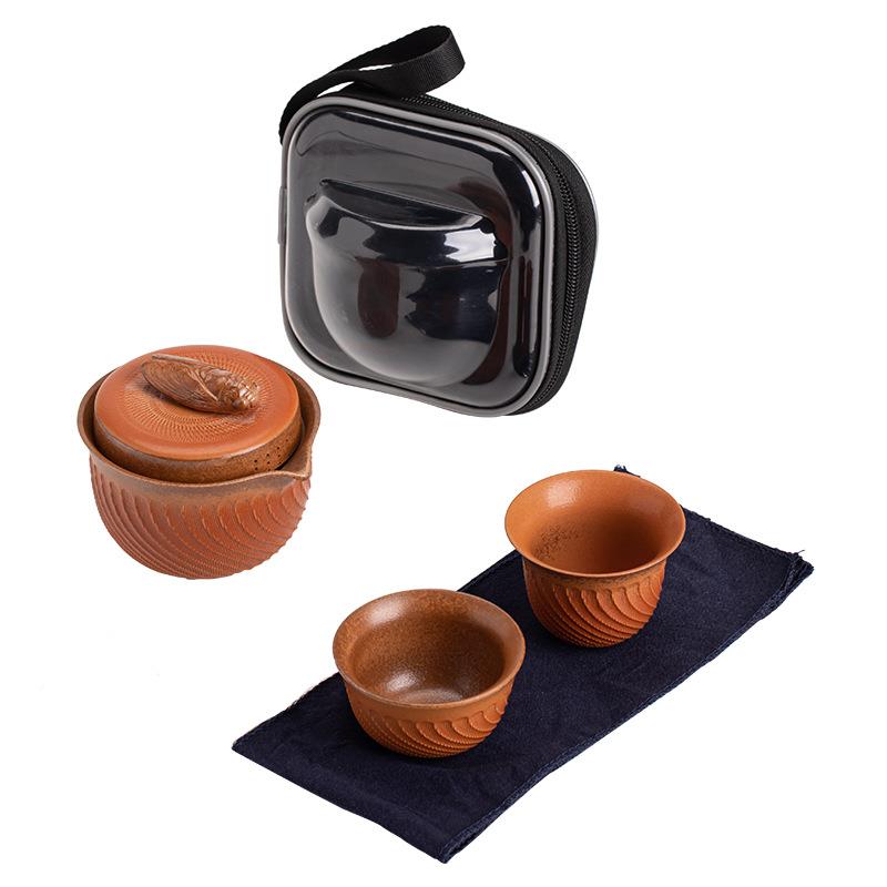 旅茶行小具套装外露营功DF568485夫茶具套装便携式快客杯礼品户商