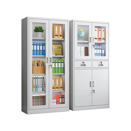 杭州办公室铁皮文件柜矮柜子档案室资料柜加厚凭证柜带锁更衣柜