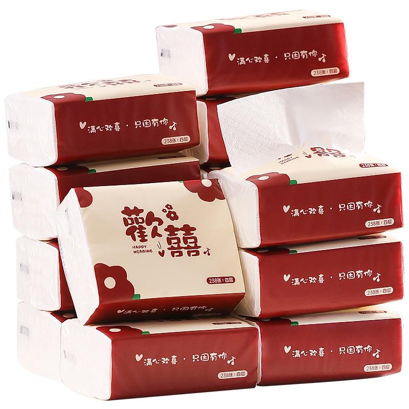 订结品婚FXF026用品大全纸巾抽纸婚庆餐巾纸新婚整箱婚礼婚宴喜庆