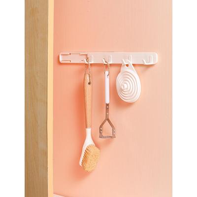 缝隙挂钩免打孔壁挂四排粘钩厨房卫生间可伸缩置物架橱柜塑料挂钩