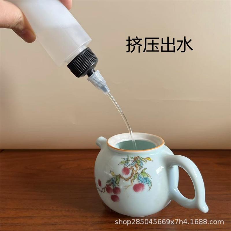 100/250ml500毫升半透明尖嘴啫喱盖挤压瓶点胶彩绘颜料调色分装瓶