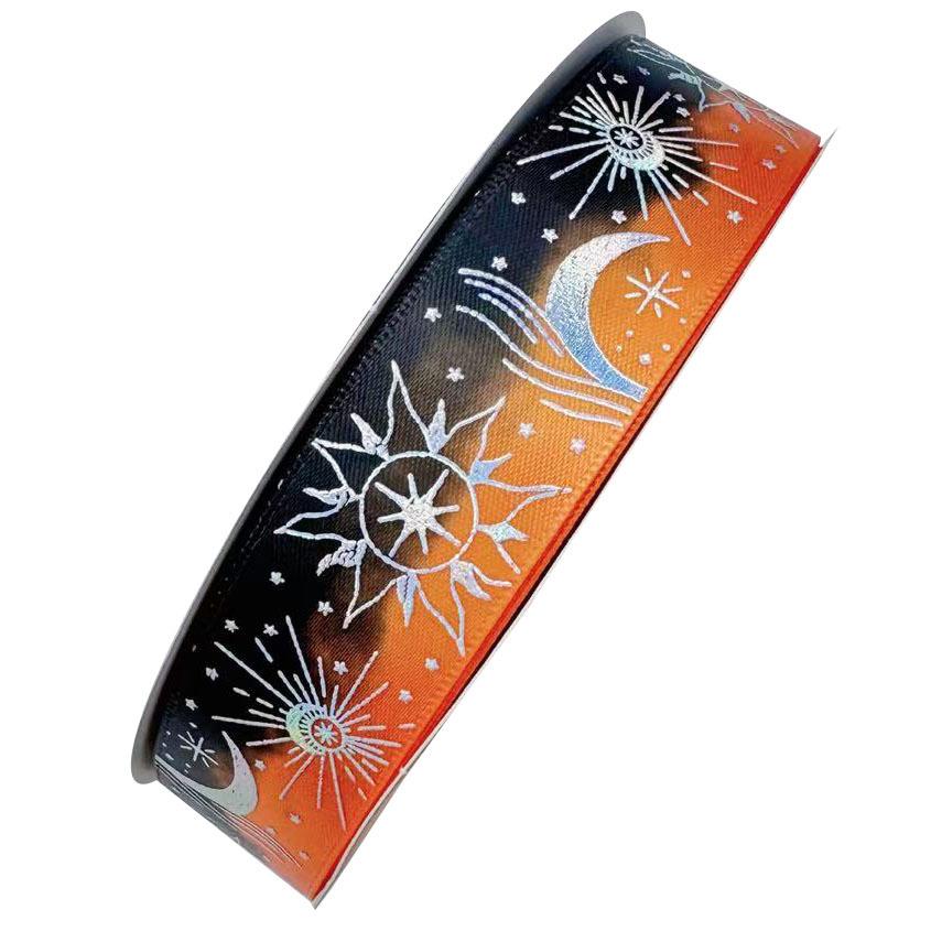 2.5cm宽跨境爆款渐变色底带手工蝴蝶结diy吧唧托应援棒谷美织带材