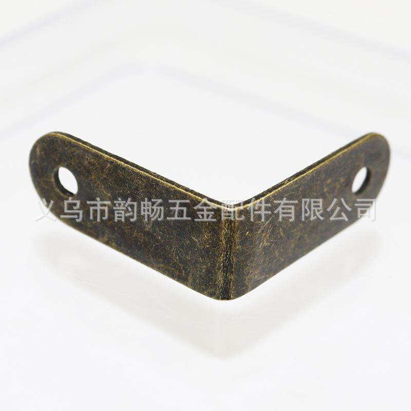 木盒包边L型厚角码五金包角护角首饰盒角片铁皮包角33*13箱包