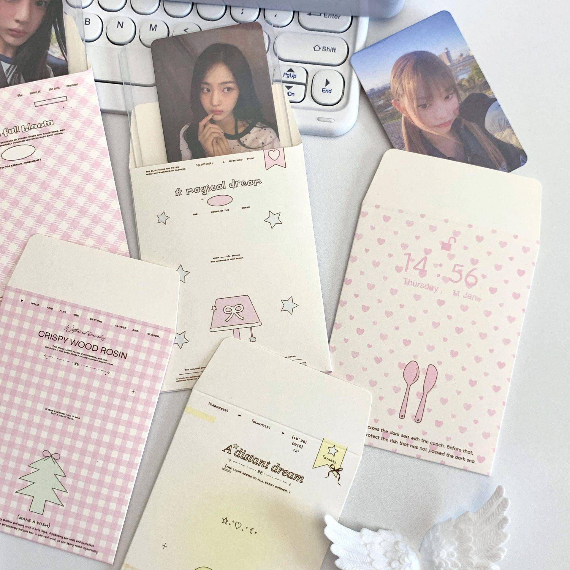 ins风小卡卡套信封袋出卡打包材料系卡套打包高颜值牛皮纸小信封