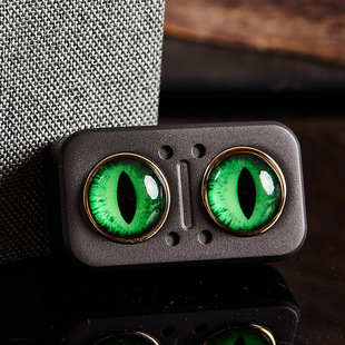 猫头鹰推牌手指解压锌合金便携EDC指尖推滑块解压玩具多功能陀螺