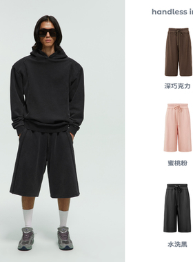 handless inc | unisex系列-双腰头活页压褶中裤