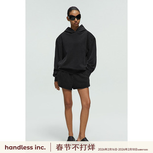 handless inc | unisex-窄腰头抽绳短卫裤