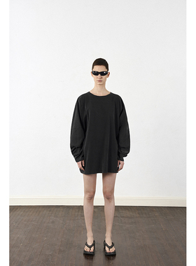 【年终巨惠 】handless inc 圆领长T oversize大版上衣女