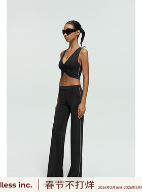 handless inc | 撞色明线贴身皮肤裤