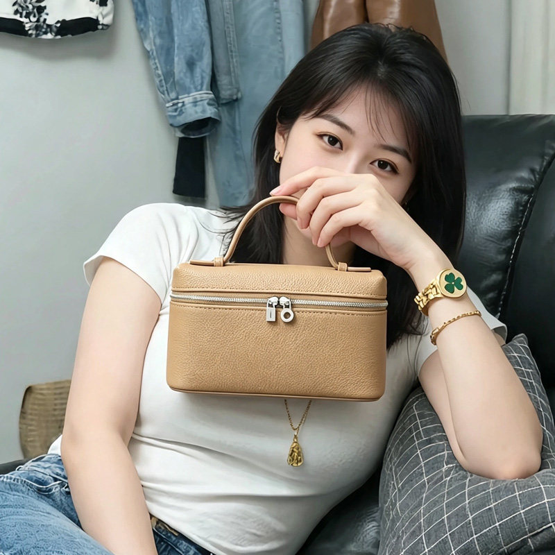 头层牛皮LP19饭盒子手提斜挎女包图片