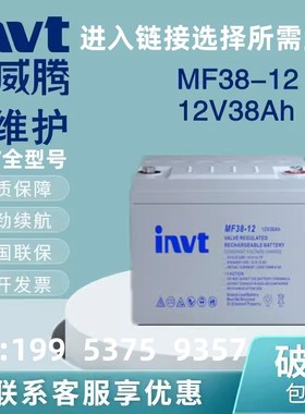 INVT英威腾蓄电池MF-12V7AH24AH38AH65AH100AH120A直流屏UPS电源